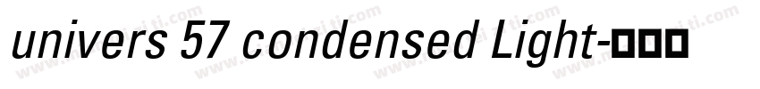 univers 57 condensed Light字体转换